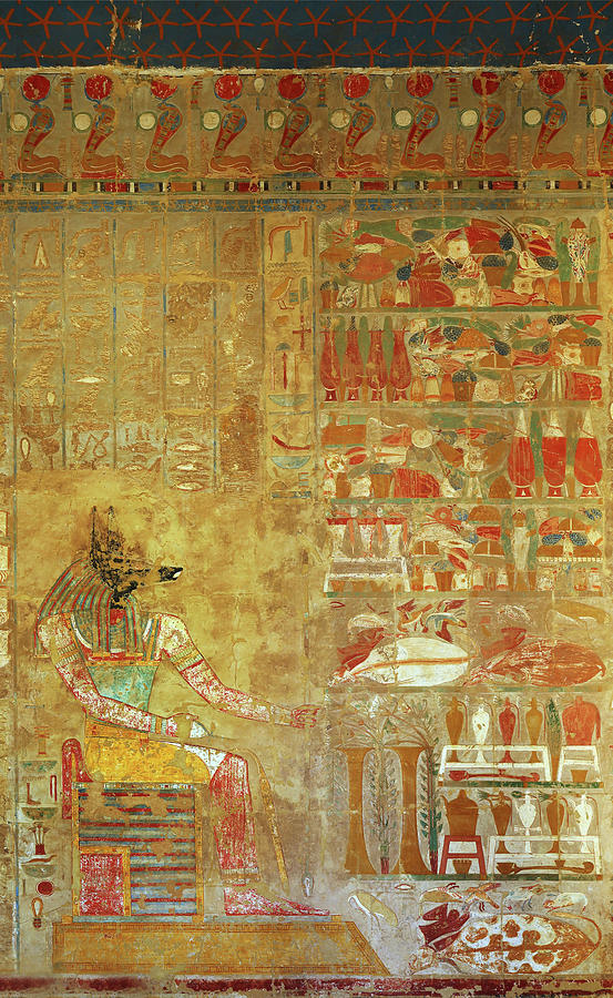 Egypt Color Image Of Anubis Painting by Mikhail Kokhanchikov