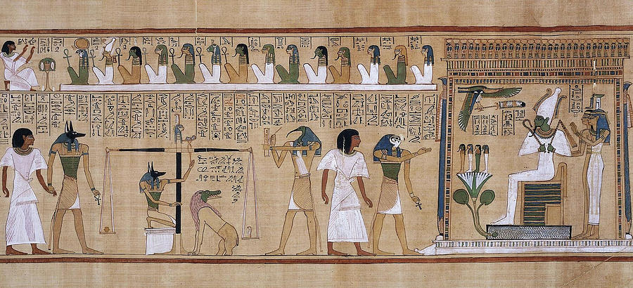Memphis Digital Art - Egypt. Egyptian. Judgment scene from the Book of the Dead. by Tom Hill