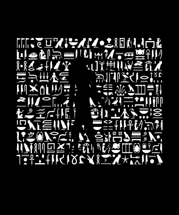 Egypt Pyramid Hieroglyphs Digital Art by Moon Tees - Pixels