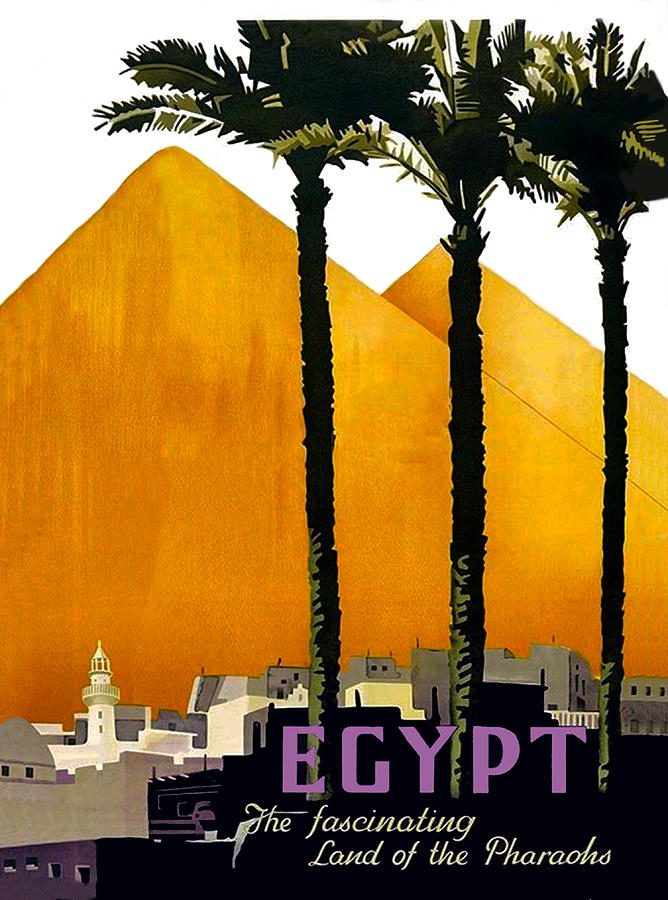 Vintage Digital Art - Egypt Pyramids by Long Shot