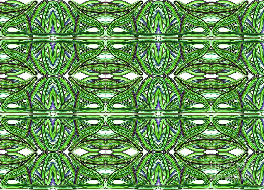 Egypt, Scarabs, Green, line-up, Pattern Digital Art by Scott S Baker