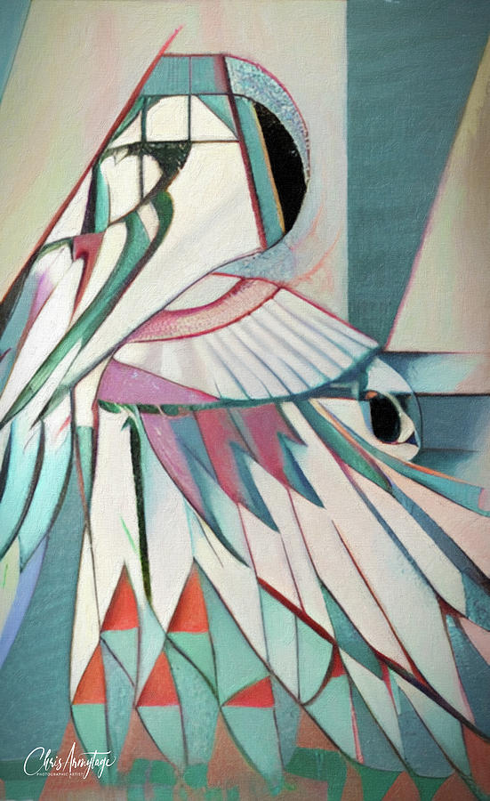 Egyptian Bird Totem Painting by Chris Armytage