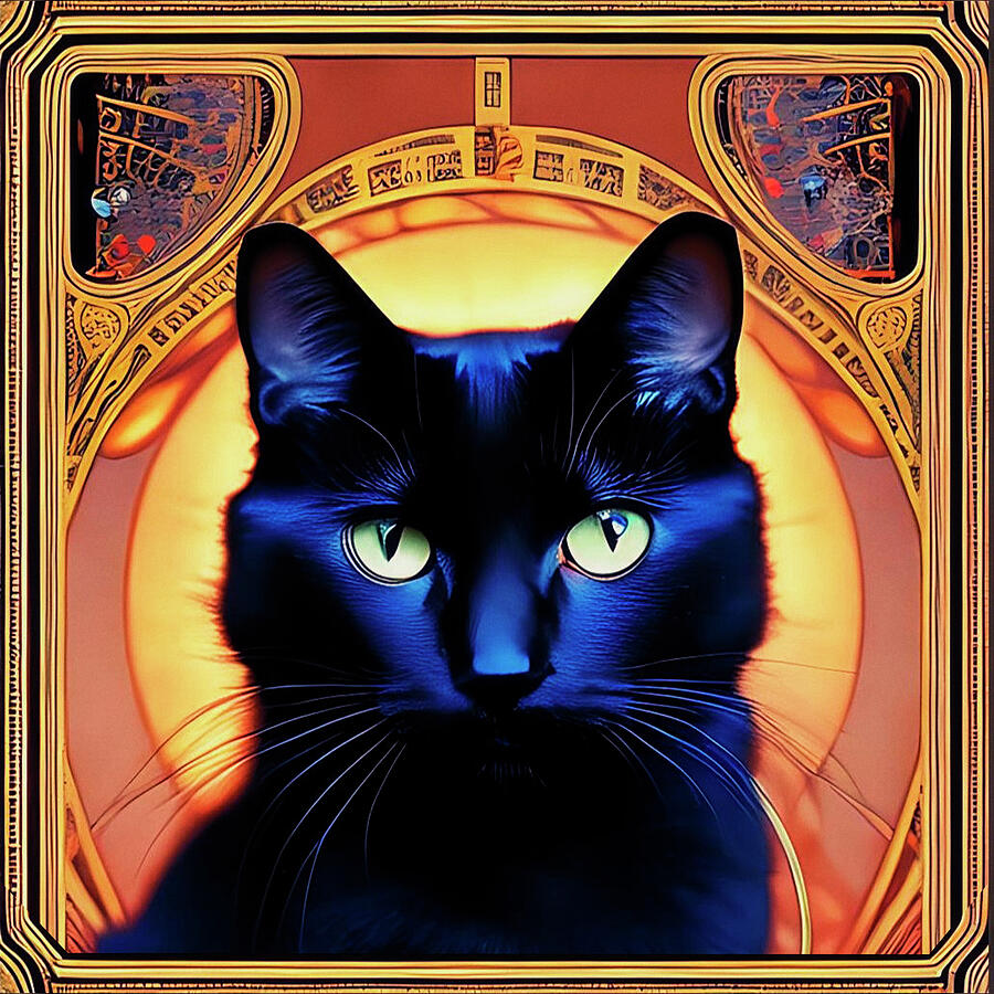 Egyptian Cat in Lavender Ai Art by AI Digital Egyptian Cat in Lavender Ai Art by AI Digital