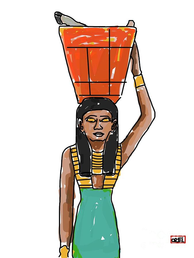 Egyptian Girl Digital Art by Oriel Ceballos