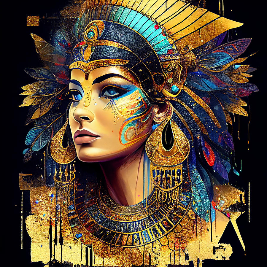 Egyptian Goddess Isis Digital Art by VRL Arts - Fine Art America