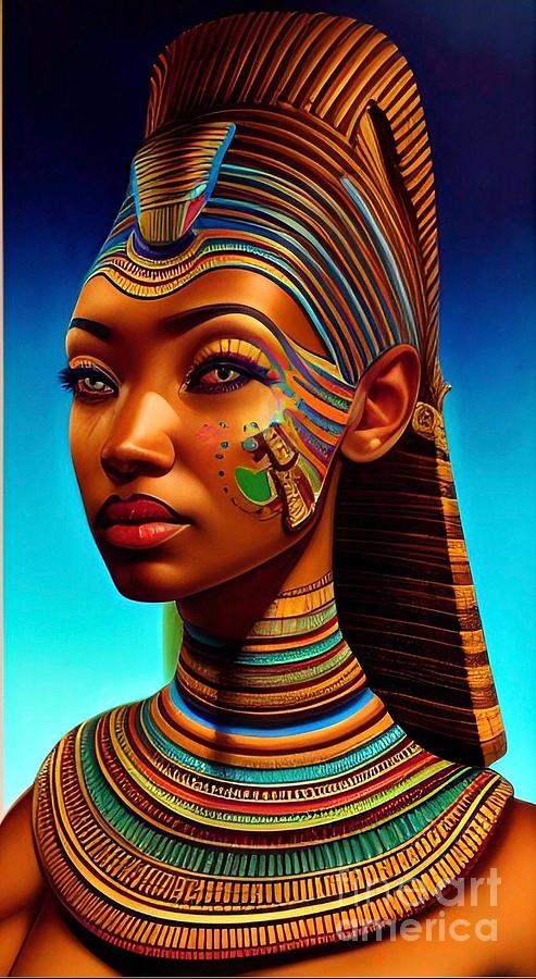 Egyptian Goddess Digital Art By Julie Kaplan Pixels