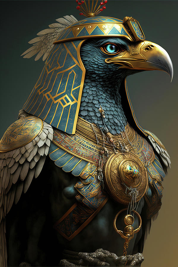 Egyptian Gods 01 Horus Digital Art By Matthias Hauser - Fine Art America