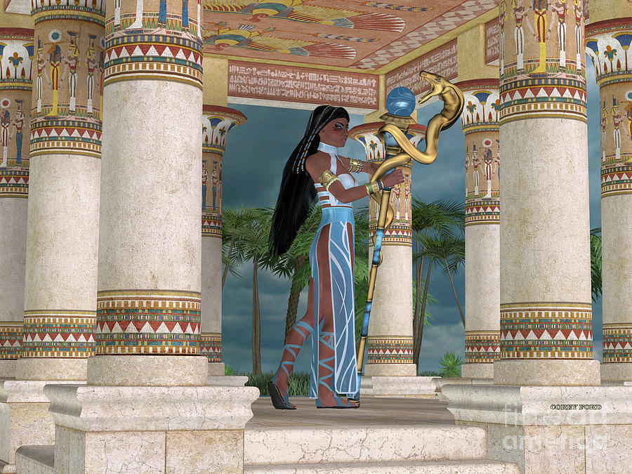 Egyptian Oasis Queen Digital Art by Corey Ford