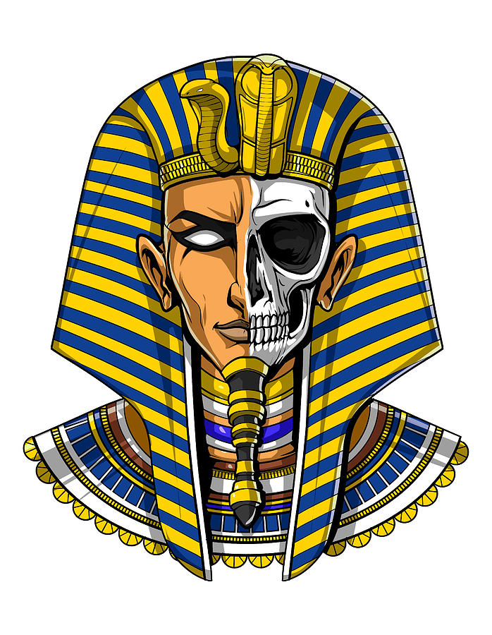 Egyptian Pharaoh Skull. is a piece of digital artwork by Nikolay Todorov wh...