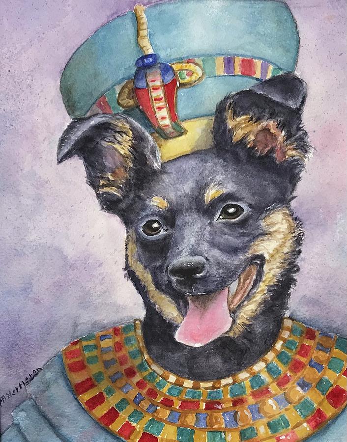 Egyptian Queen Of Puppy Land Painting by Michelle Nettleton | Fine Art ...