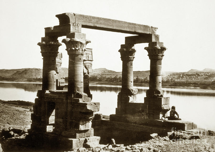 Egyptian Temple, 1857 Photograph by Francis Frith