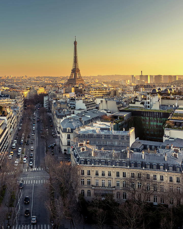 Paris Photograph - Eiffel At Dusk by Jerome Labouyrie