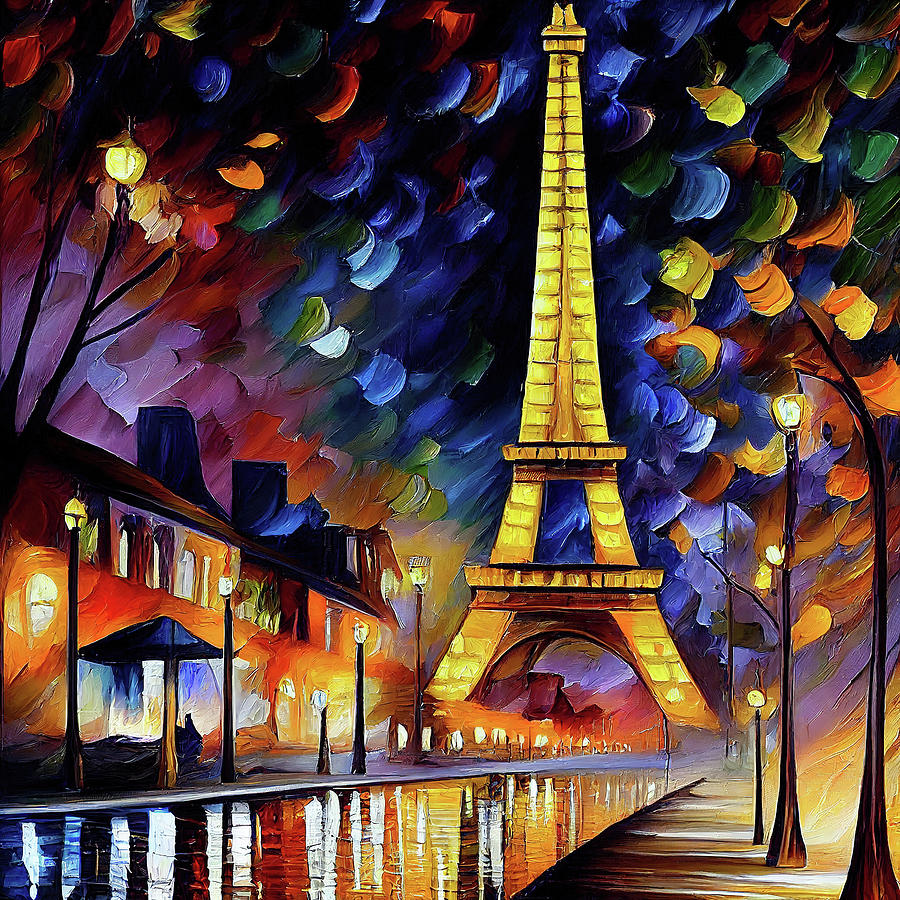 Eiffel Tower #1 Painting Painting By Ryan James - Fine Art America