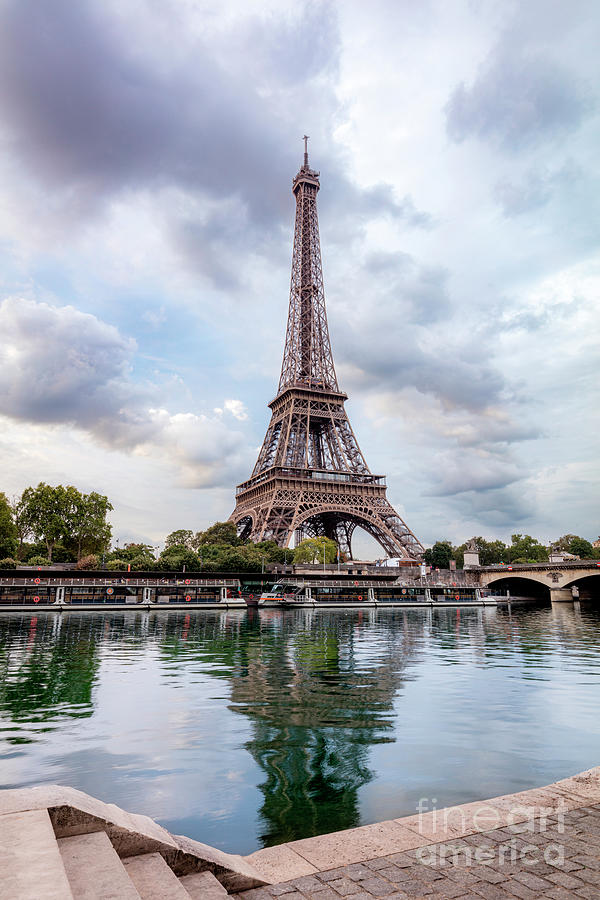 Eiffel Tower Along River Seine - Paris France Photograph by Brian Jannsen