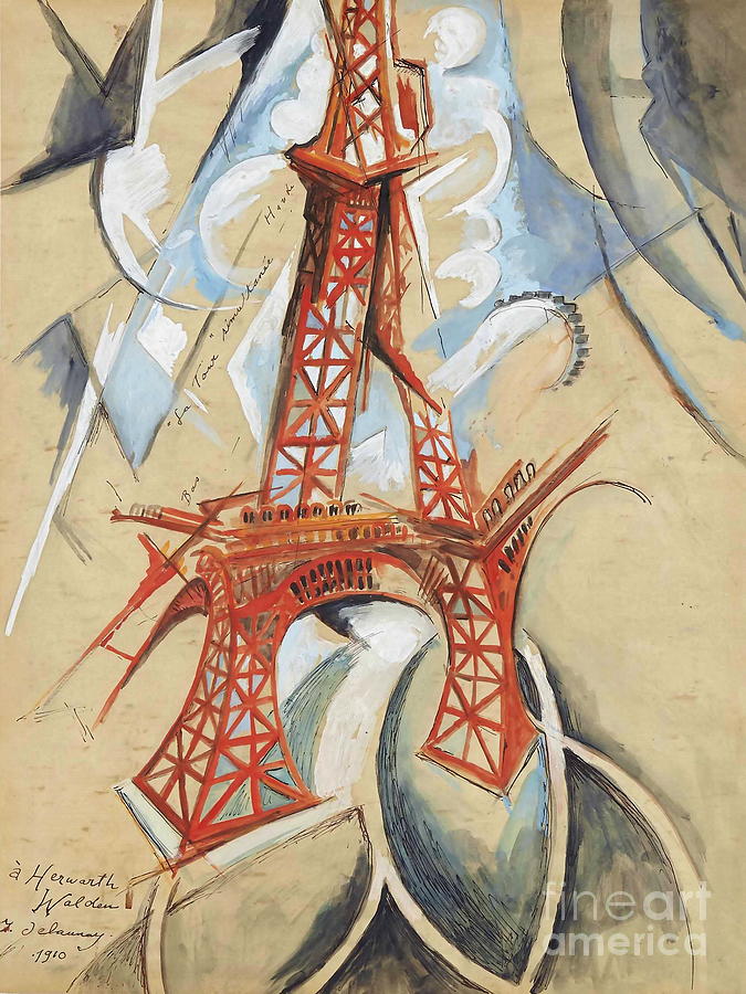 Eiffel Tower Also Known As The Red Tower Painting By Robert Delaunay