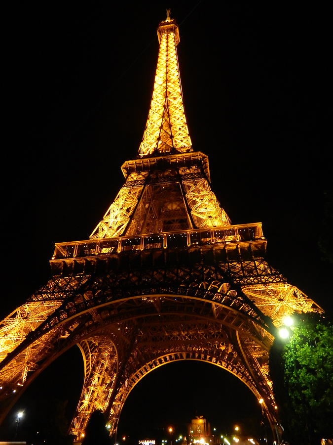 Eiffel Tower At Night Photograph by Tim Mattox