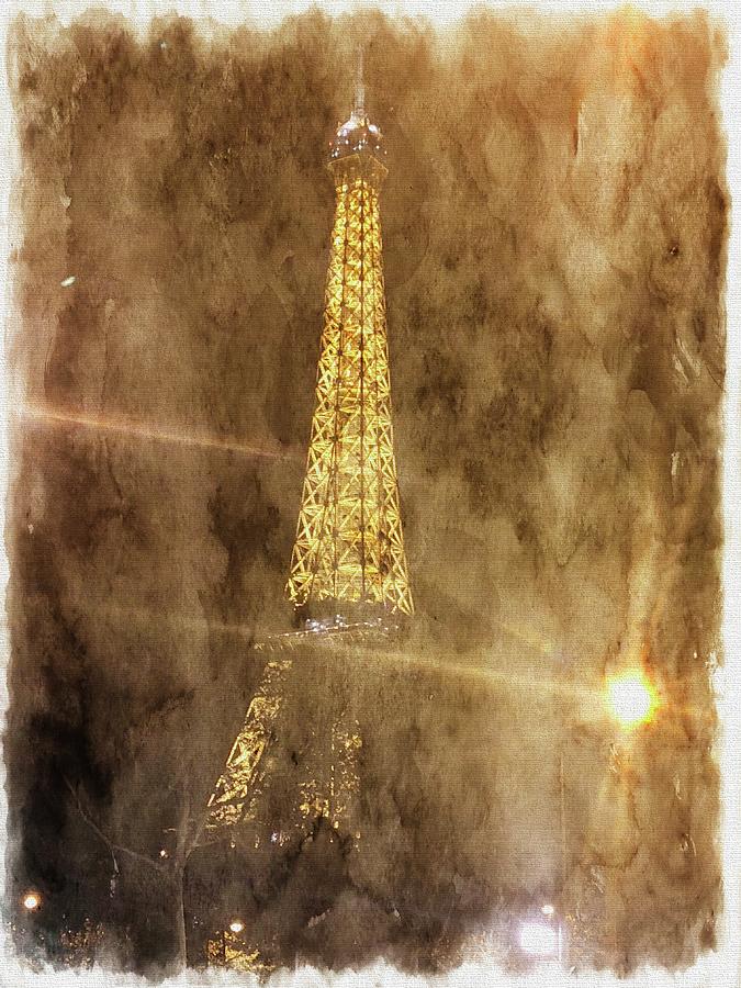 Eiffel Tower at Night Photograph by Tom Reynen