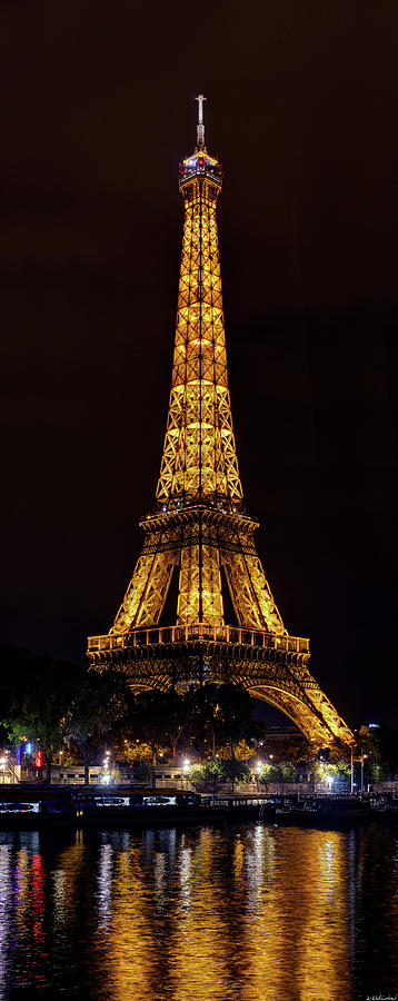 Eiffel Tower at Night Photograph by Weston Westmoreland