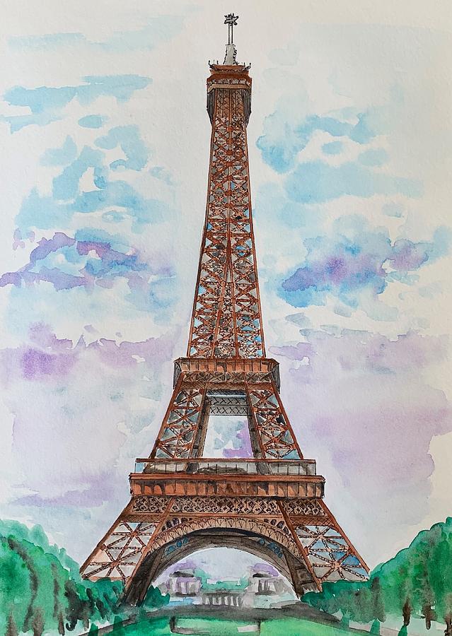 Eiffel Tower Mixed Media By Cathy Delibero Fine Art America