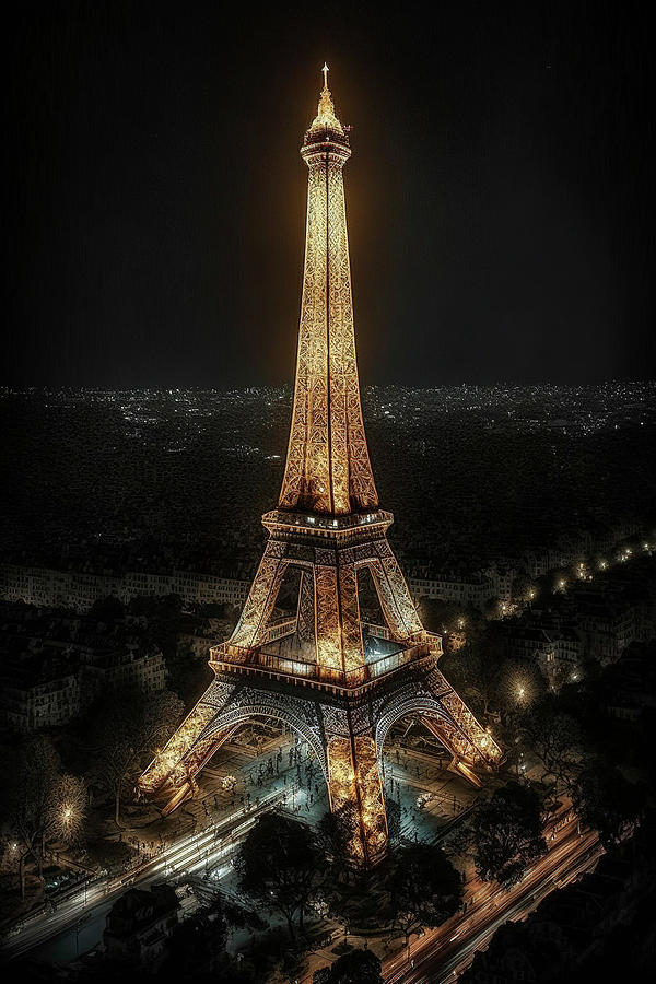 Eiffel Tower City Lights Photograph by Athena Mckinzie