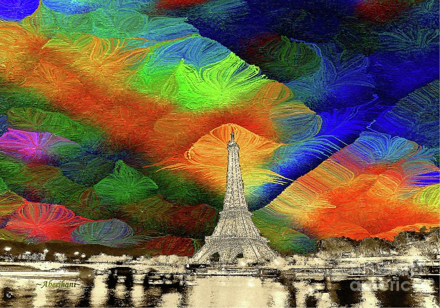 Eiffel Tower Days and Deja vu Nights Number 1 Painting by Aberjhani