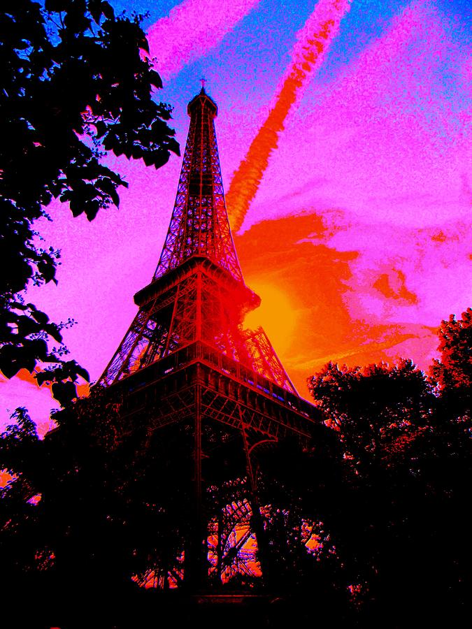 Eiffel Tower Enhanced 6 Digital Art by Troy Wilson-Ripsom - Fine Art ...