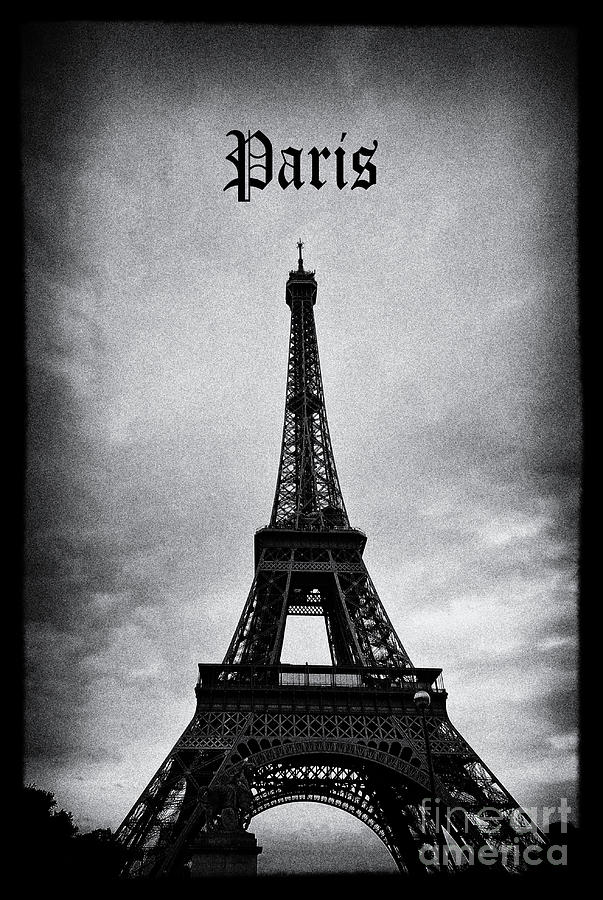 Eiffel Tower - Film Noir Photograph by Yvonne Johnstone