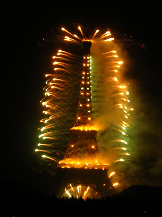 Eiffel Tower Fireworks, Paris Green 3 Photograph by Caritas Creation Eiffel Tower Fireworks, Paris Green 3 Photograph by Caritas Creation