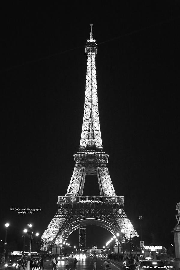 Eiffel Tower in Black and White Photograph by William O'Connell - Fine ...