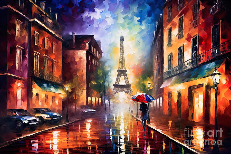 Eiffel Tower In Paris 4 Painting by Mark Ashkenazi - Fine Art America