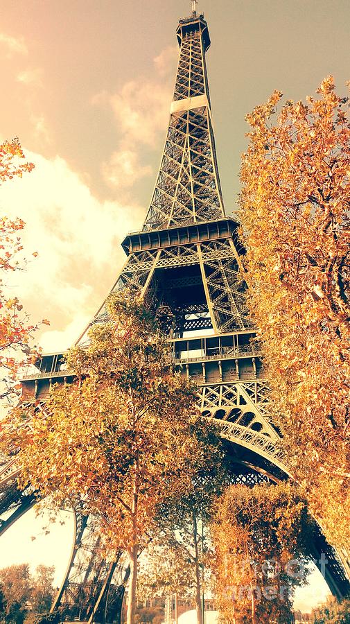 Eiffel Tower In Paris- Symphony Of Love In The Autumn  Photograph by Leonida Arte