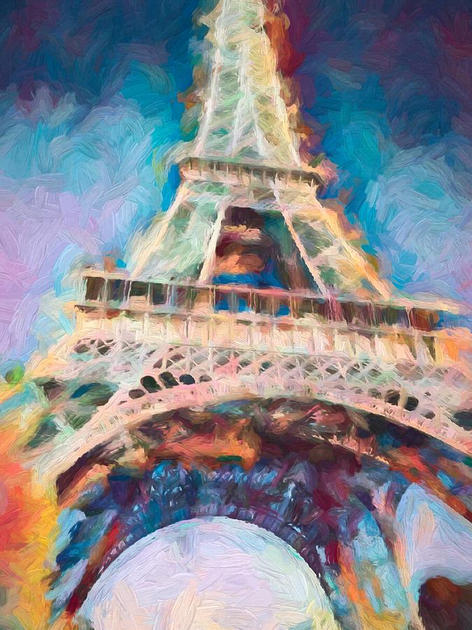 Eiffel Tower Digital Art by Karol Blumenthal