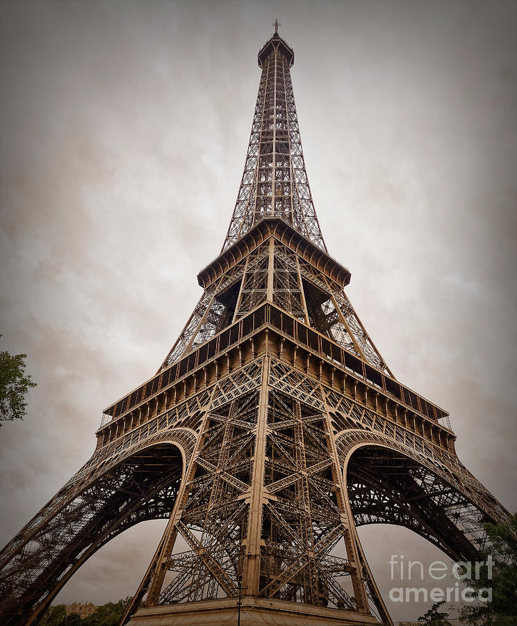 Eiffel Tower - Looking up Photograph by Yvonne Johnstone