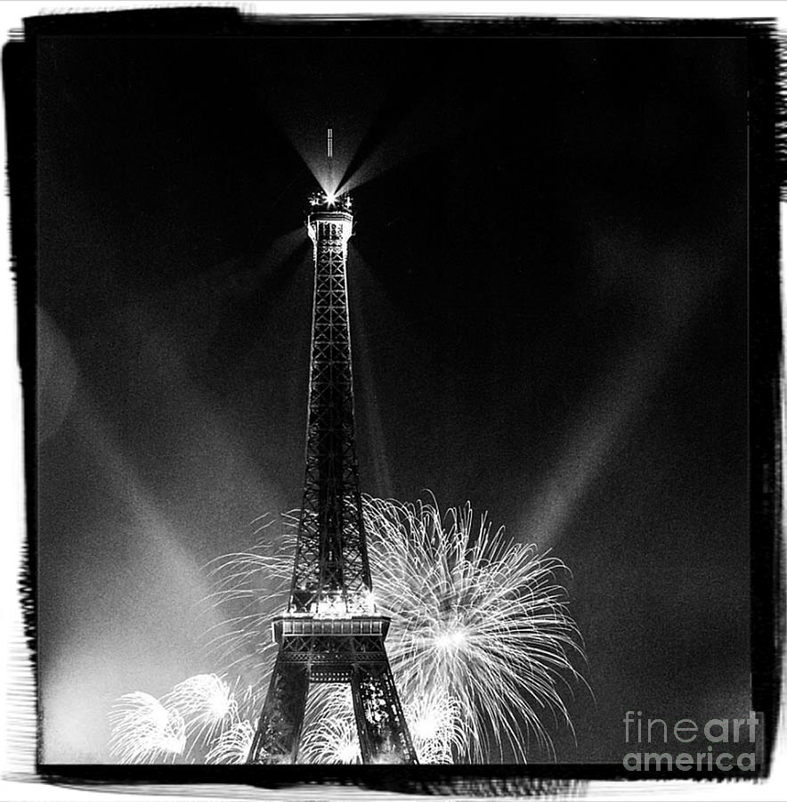 Eiffel Tower on Bastille Day. Photograph by Cyril Jayant