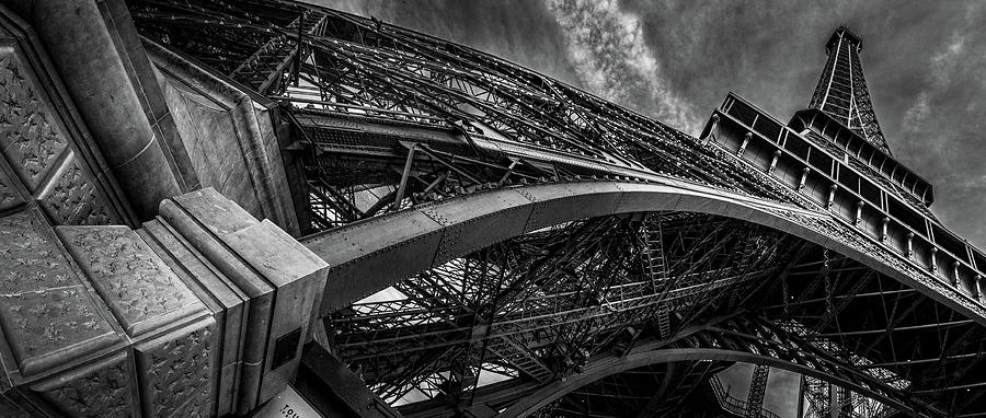 Black And White Photograph - Eiffel Tower Panorama by Serge Ramelli