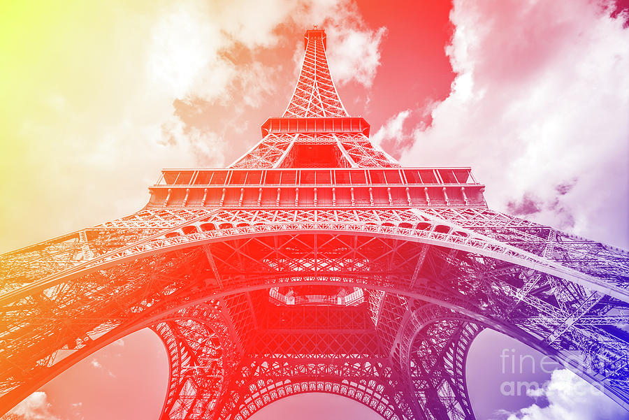 Eiffel tower rainbow Photograph by Delphimages Paris Photography