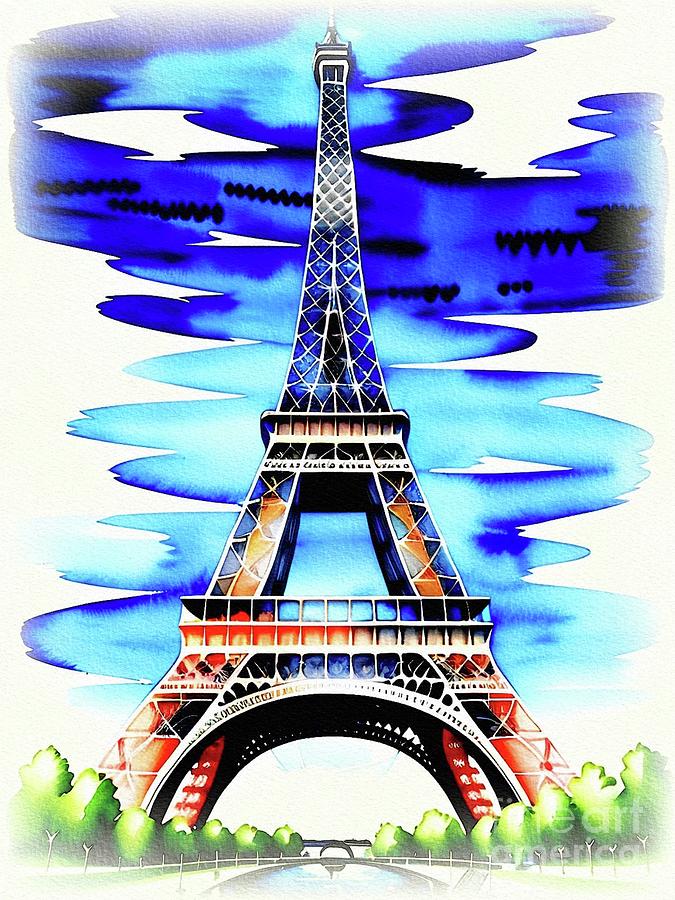 Eiffel Tower Painting by Sarah Kirk Fine Art America