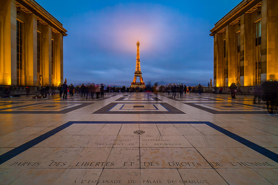 Eiffel Tower Seen From Trocadero In Paris. Photograph