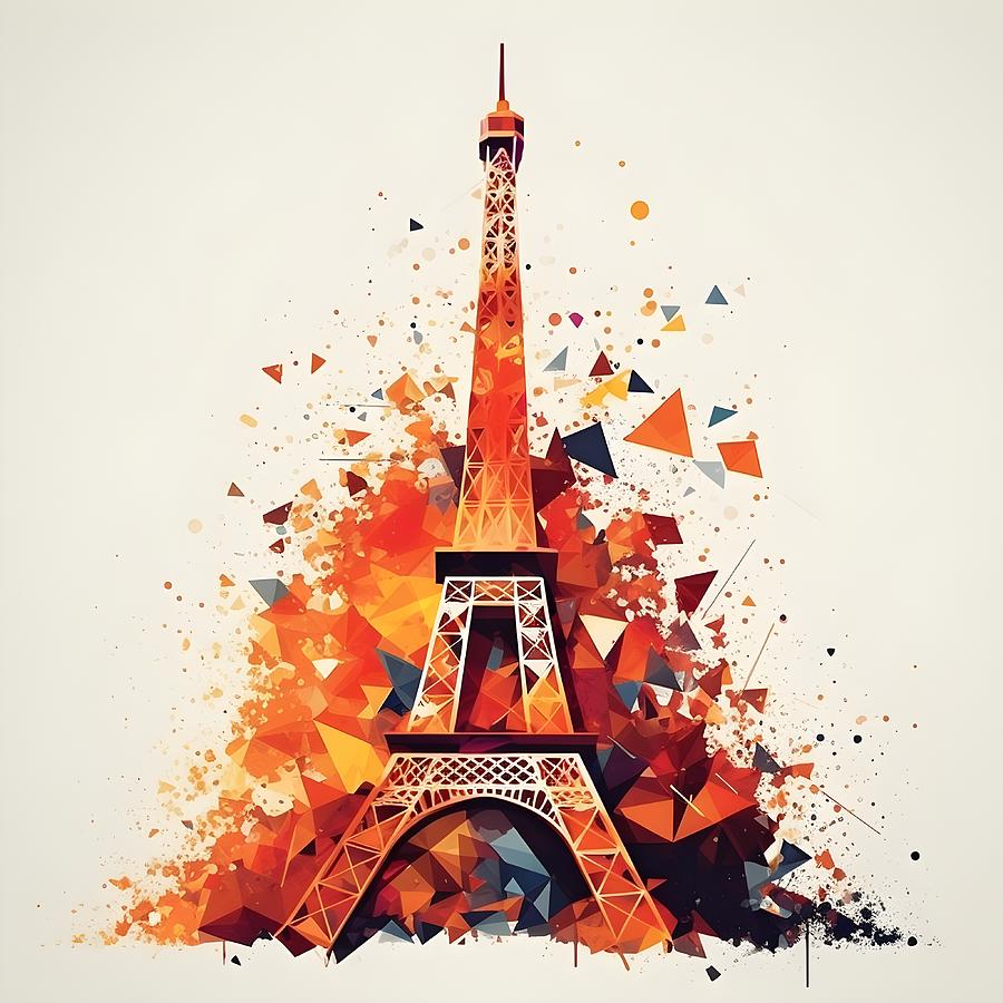 Eiffel Tower Series 1 Digital Art by Artella Studio - Pixels