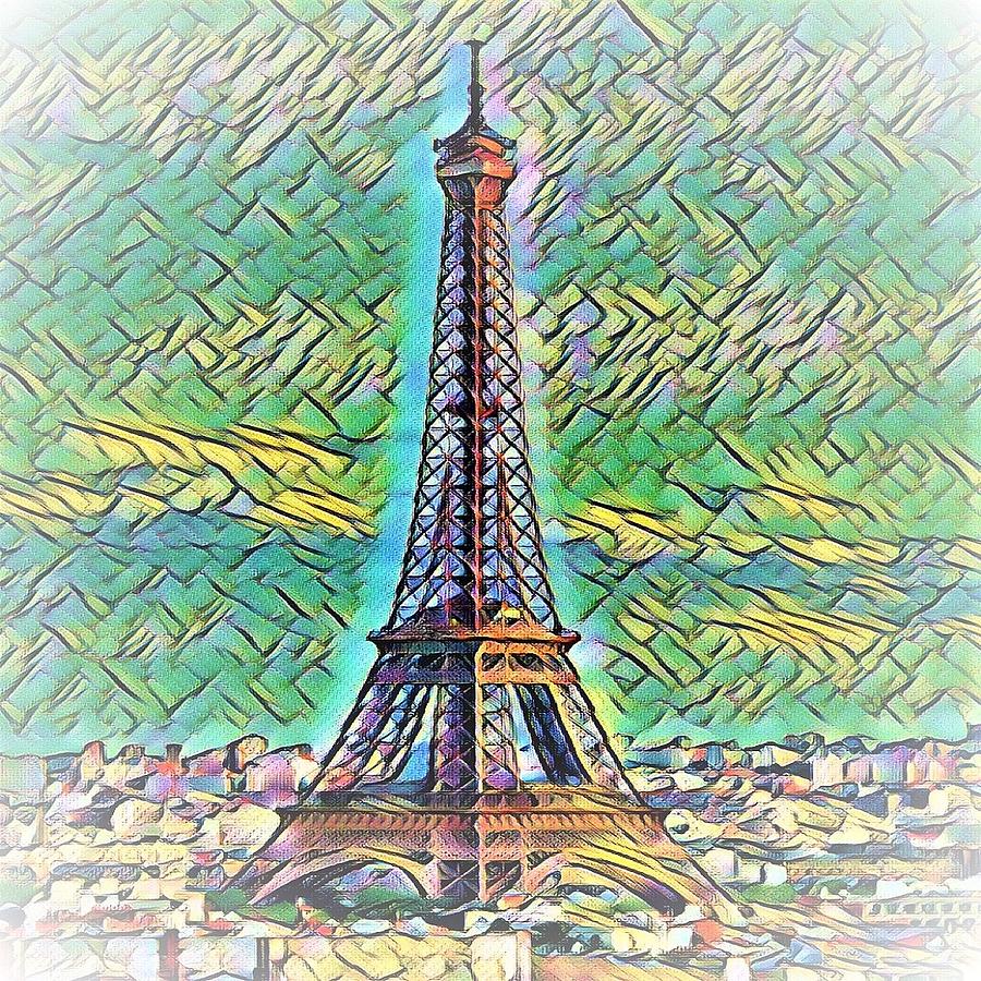 Eiffel Tower Digital Art by Shih-Ming Huang - Fine Art America