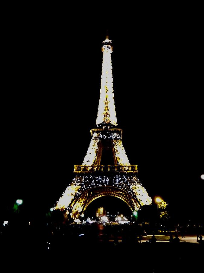 Eiffel Tower Sparkles  Photograph by Tim Mattox