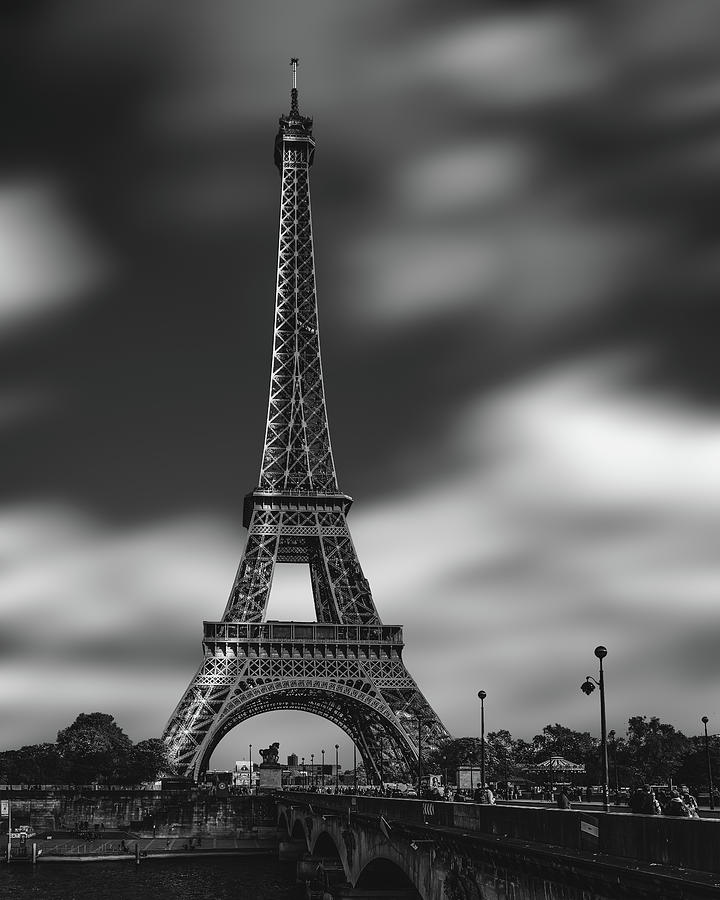 Eiffel Tower w Clouds Fine Art Photograph by Joe Myeress