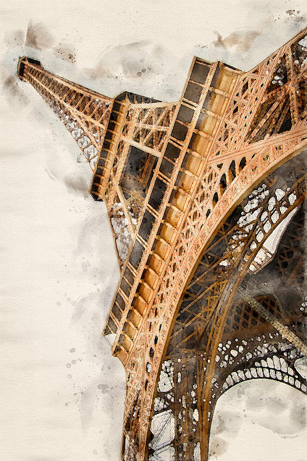 Eiffel Tower Watercolor Digital Art By Luis GA Lugamor Pixels   Eiffel Tower Watercolor Luis Ga Lugamor 