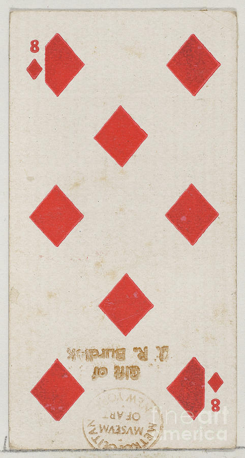 Eight Diamonds Red, From The Playing Cards Series N84 For Duke Brand Cigarettes Painting