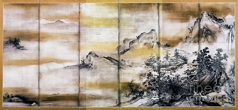 Eight Views of Xiao and Xiang by Hasegawa Tohaku Drawing by Hasegawa Tohaku