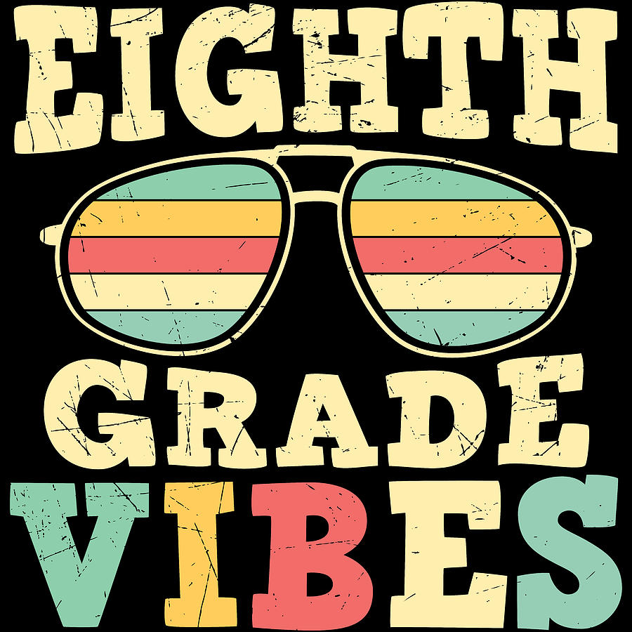 Vintage Digital Art - Eighth Grade Vibes Retro Sunglasses by Sweet Birdie Studio