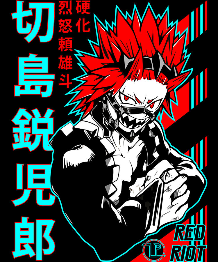 Eijiro Kirishima MHA Classic T-Shirt Digital Art by Sven Koch | Fine ...