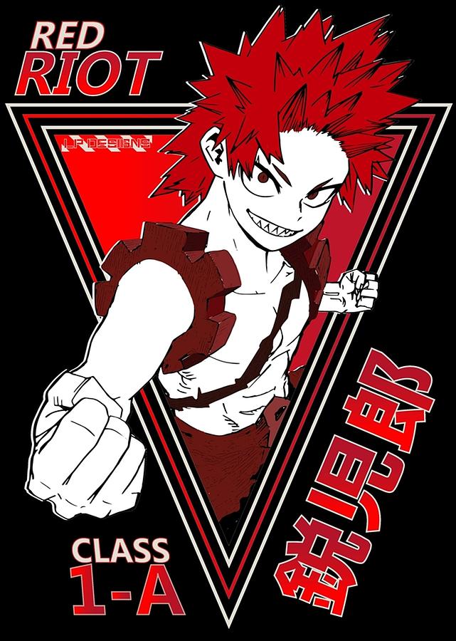 Eijiro Kirishima My Hero Academia Poster Digital Art by Jeffery Hampton ...