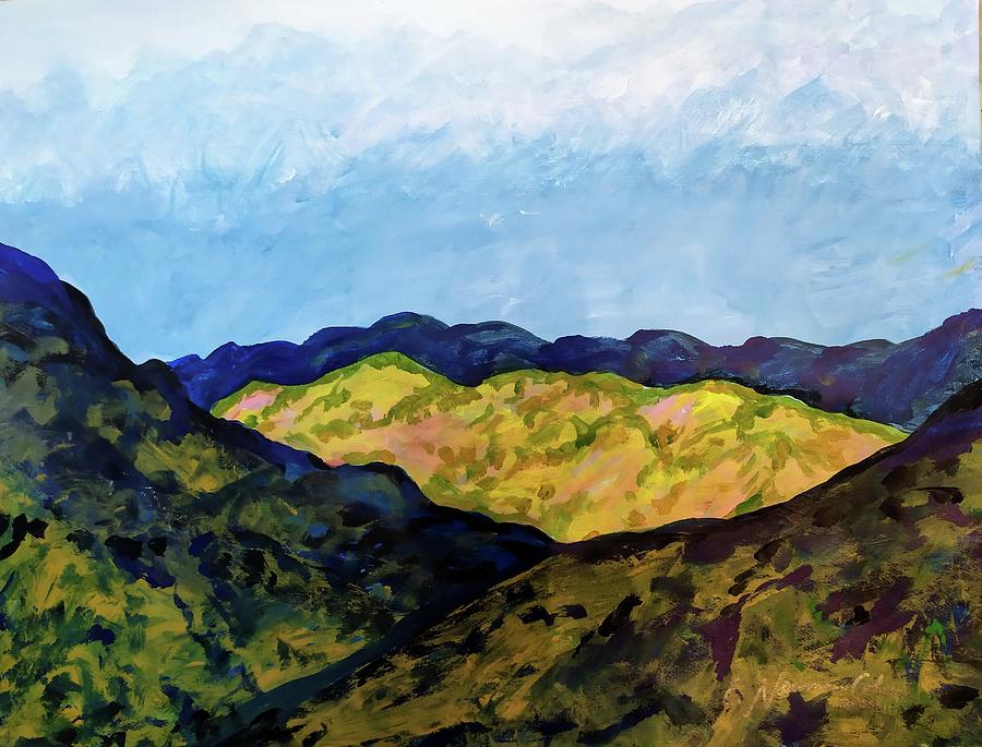 Eilat Mountain Majesty Painting by Esther Newman-Cohen