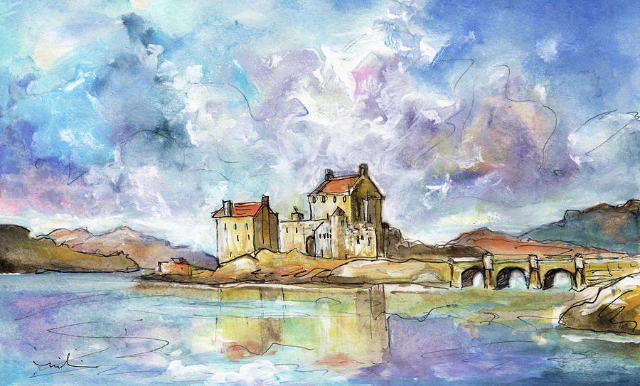 Eilean Donan Castle 01 Painting by Miki De Goodaboom